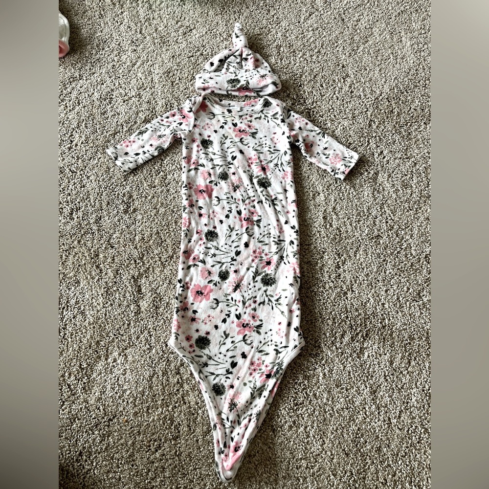 Floral Nordstrom Newborn Tie Sleeper, One size